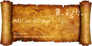 Móza Édua névjegykártya